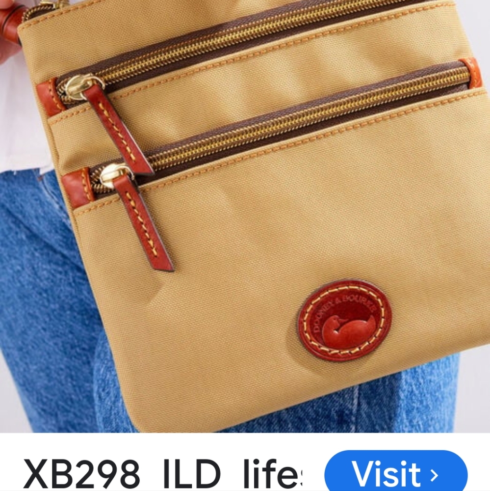 Dooney &,Bourke Crossbody Bag with Brown Accents Women's
